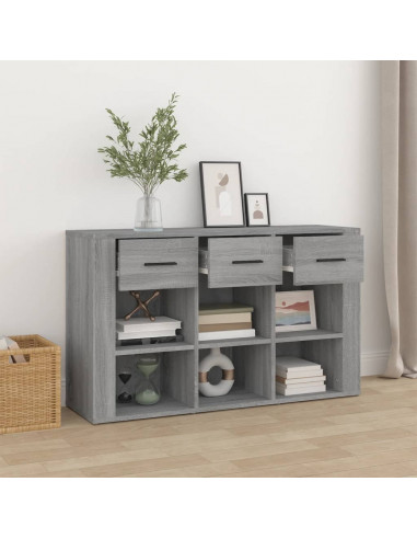 Credenza Grigio Sonoma 100x30x59,5 cm in Legno Multistrato