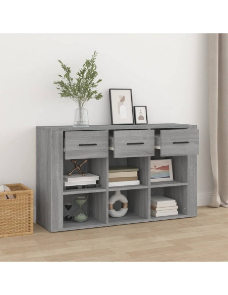 Credenza Grigio Sonoma 100x30x59,5 cm in Legno Multistrato