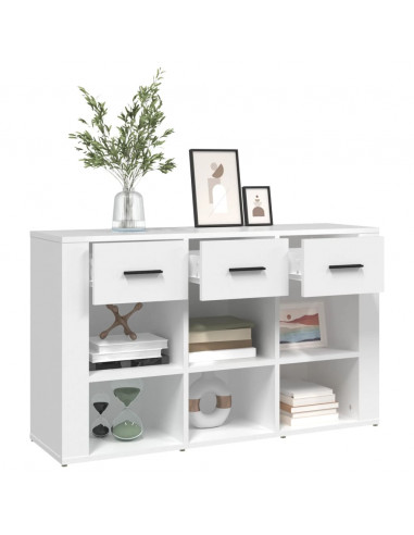 Credenza Bianca 100x30x59,5 cm in Legno Multistrato