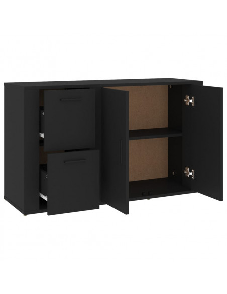 Credenza Nera 100x33x59,5 cm in Legno Multistrato