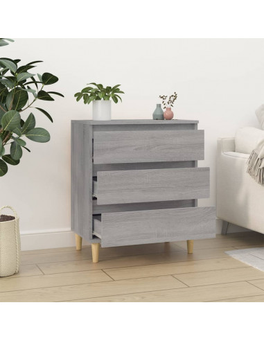 Credenza Grigio Sonoma 60x35x70 cm in Legno Multistrato