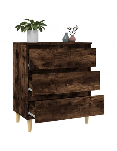 Credenza Rovere Fumo 60x35x70 cm in Legno Multistrato