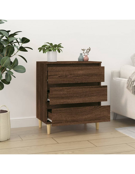 Credenza Rovere Marrone 60x35x70 cm in Legno Multistrato