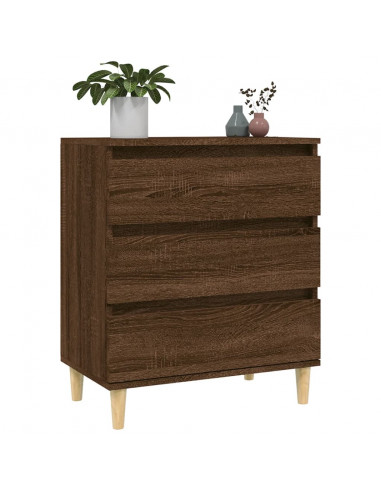Credenza Rovere Marrone 60x35x70 cm in Legno Multistrato