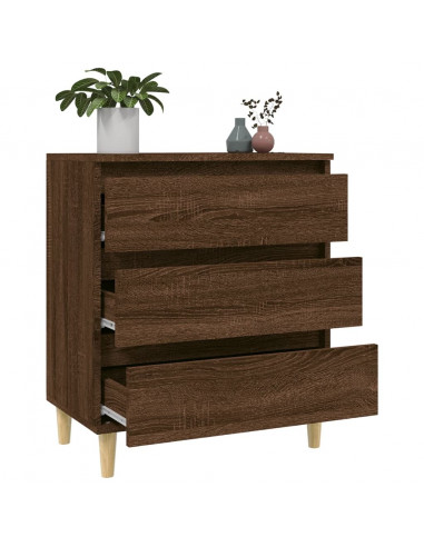 Credenza Rovere Marrone 60x35x70 cm in Legno Multistrato