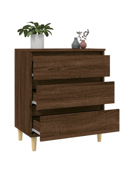 Credenza Rovere Marrone 60x35x70 cm in Legno Multistrato