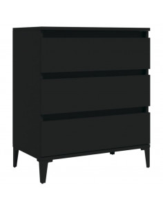 Credenza Nero 60x35x70 cm in Legno Multistrato 2