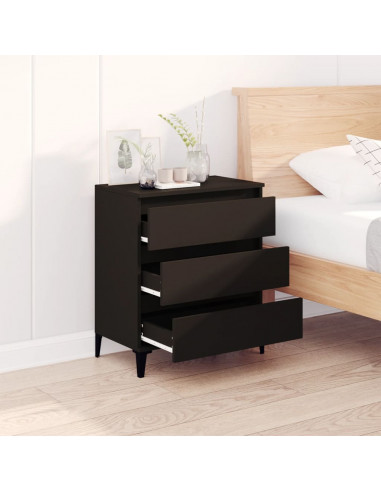 Credenza Nero 60x35x70 cm in Legno Multistrato