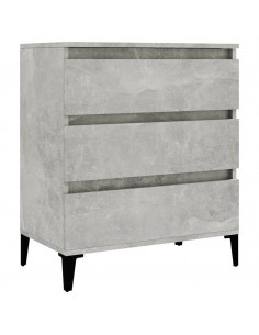 Credenza Grigio Cemento 60x35x70 cm in Legno Multistrato 2