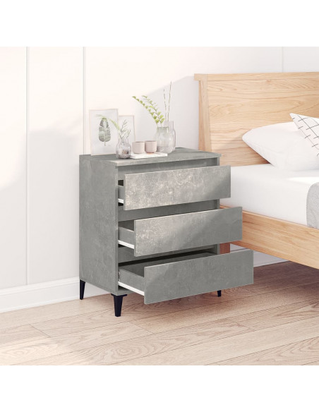 Credenza Grigio Cemento 60x35x70 cm in Legno Multistrato