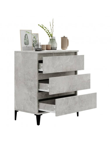 Credenza Grigio Cemento 60x35x70 cm in Legno Multistrato