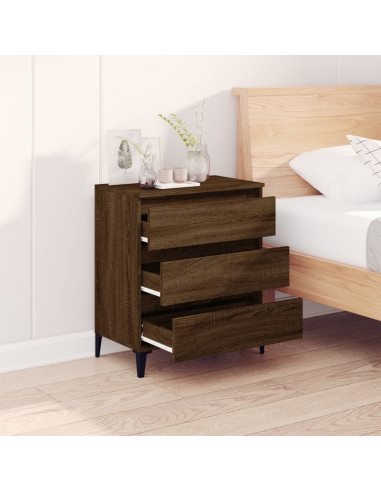 Credenza Rovere Marrone 60x35x70 cm in Legno Multistrato