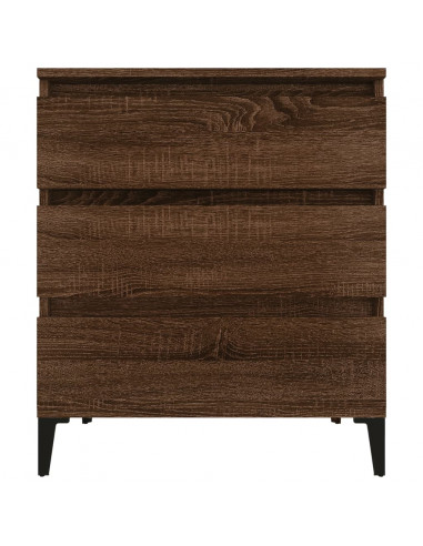 Credenza Rovere Marrone 60x35x70 cm in Legno Multistrato