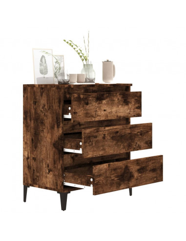 Credenza Rovere Fumo 60x35x70 cm in Legno Multistrato