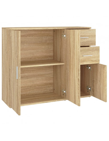 Credenza Rovere Sonoma 91x29,5x75 cm in Legno Multistrato