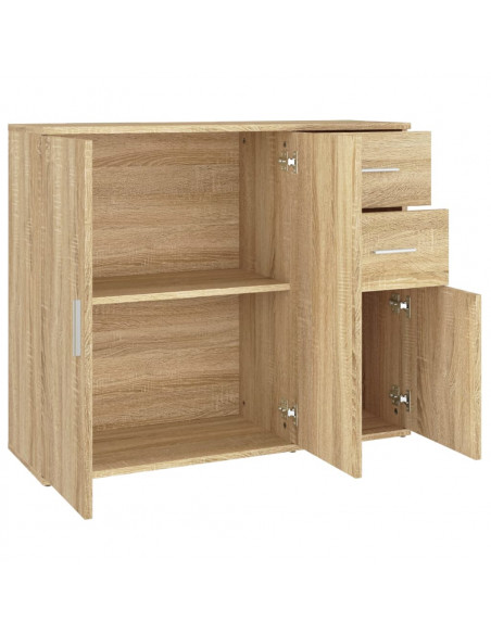 Credenza Rovere Sonoma 91x29,5x75 cm in Legno Multistrato