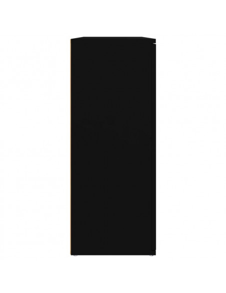 Credenza Nera 91x29,5x75 cm in Legno Multistrato