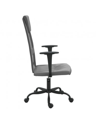 Sedia da Ufficio Altezza Regolabile Grigia in Rete e Similpelle