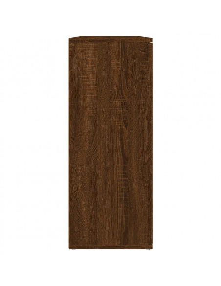 Credenza Rovere Marrone 91x29,5x75 cm in Legno Multistrato