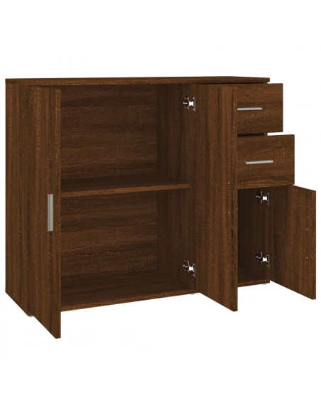 Credenza Rovere Marrone 91x29,5x75 cm in Legno Multistrato