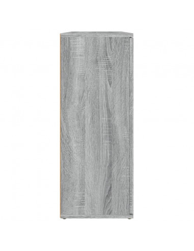 Credenza Grigio Sonoma 91x29,5x75 cm in Legno Multistrato