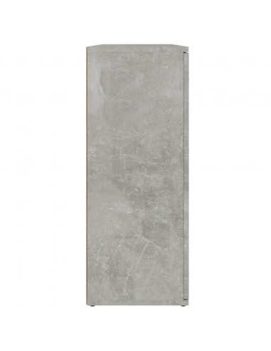 Credenza Grigio Cemento 91x29,5x75 cm in Legno Multistrato