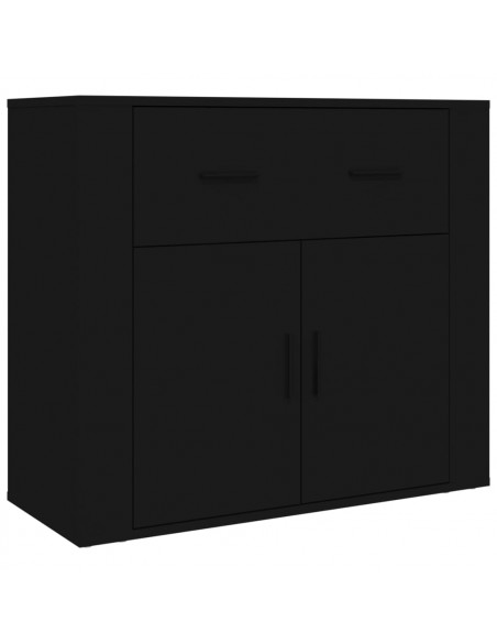 Credenza Nera in Legno Multistrato