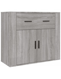 Credenza Grigio Sonoma in Legno Multistrato 2