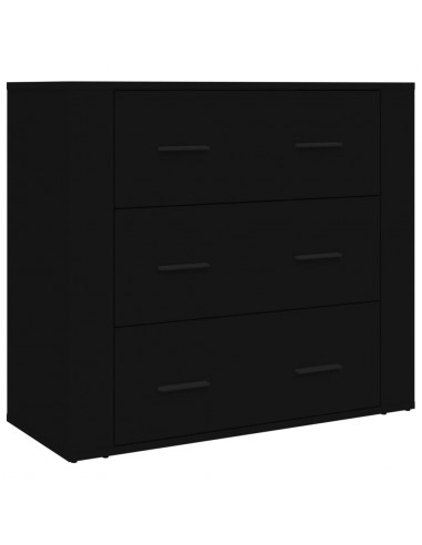 Credenza Nera in Legno Multistrato