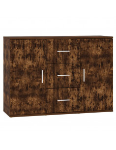 Credenza Rovere Fumo 91x29,5x65 cm in Legno Multistrato 2