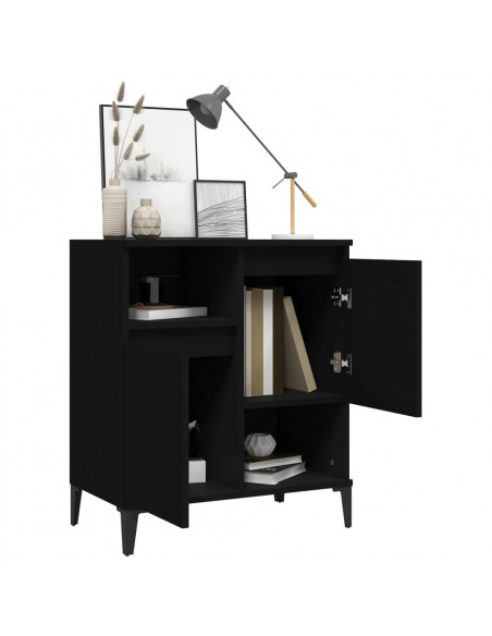 Credenza Nero 60x35x70 cm in Legno Multistrato
