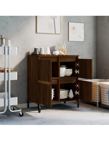 Credenza Rovere Marrone 60x35x70 cm in Legno Multistrato