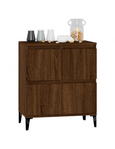 Credenza Rovere Marrone 60x35x70 cm in Legno Multistrato