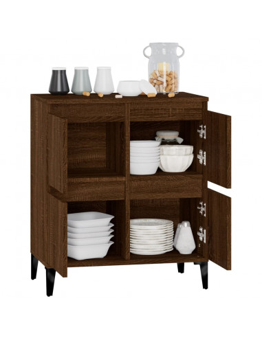 Credenza Rovere Marrone 60x35x70 cm in Legno Multistrato