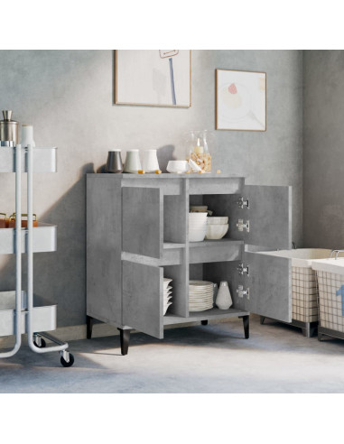 Credenza Grigio Cemento 60x35x70 cm in Legno Multistrato