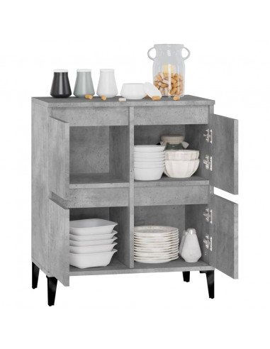 Credenza Grigio Cemento 60x35x70 cm in Legno Multistrato