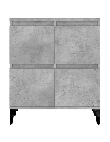 Credenze 3pz Grigio Cemento 60x35x70 cm in Legno Multistrato