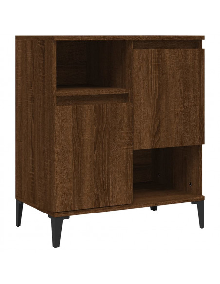 Credenza Rovere Marrone 60x35x70 cm in Legno Multistrato