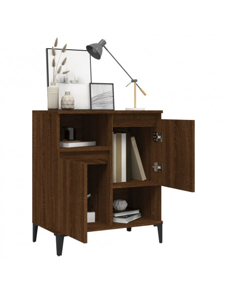 Credenza Rovere Marrone 60x35x70 cm in Legno Multistrato