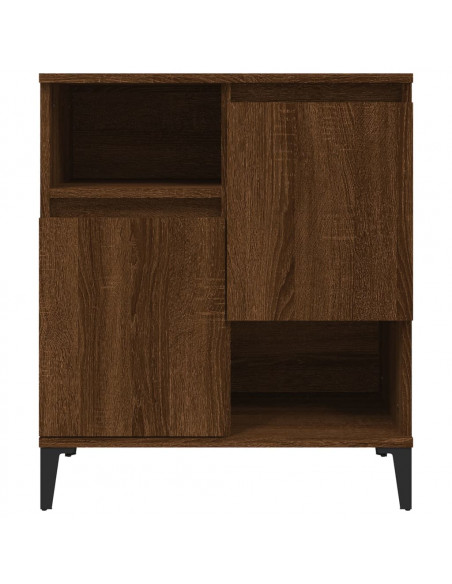 Credenza Rovere Marrone 60x35x70 cm in Legno Multistrato