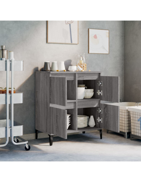 Credenza Grigio Sonoma 60x35x70 cm in Legno Multistrato