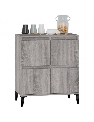 Credenza Grigio Sonoma 60x35x70 cm in Legno Multistrato