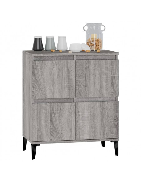 Credenza Grigio Sonoma 60x35x70 cm in Legno Multistrato