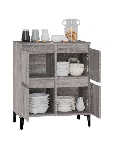 Credenza Grigio Sonoma 60x35x70 cm in Legno Multistrato