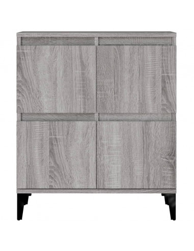 Credenze 3pz Grigio Sonoma 60x35x70 cm in Legno Multistrato