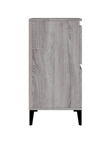 Credenze 3pz Grigio Sonoma 60x35x70 cm in Legno Multistrato