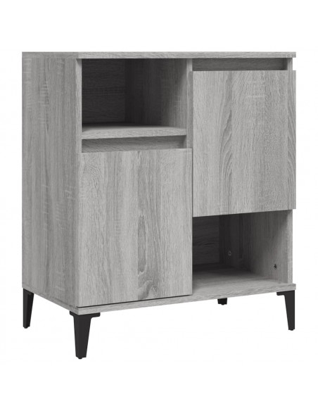 Credenze 2pz Grigio Sonoma 60x35x70 cm in Legno Multistrato