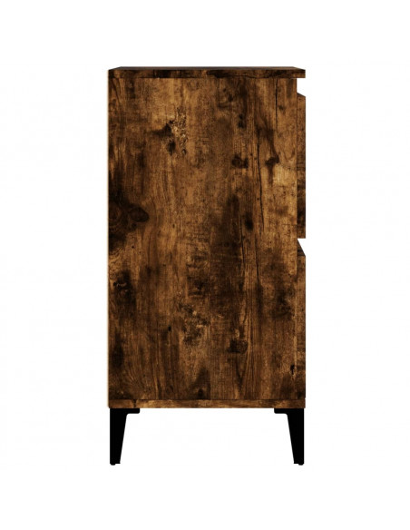 Credenze 2pz Rovere Fumo 60x35x70 cm in Legno Multistrato