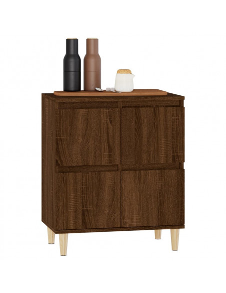 Credenza Rovere Marrone 60x35x70 cm in Legno Multistrato
