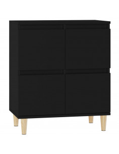 Credenza Nero 60x35x70 cm in Legno Multistrato 2